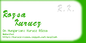 rozsa kurucz business card